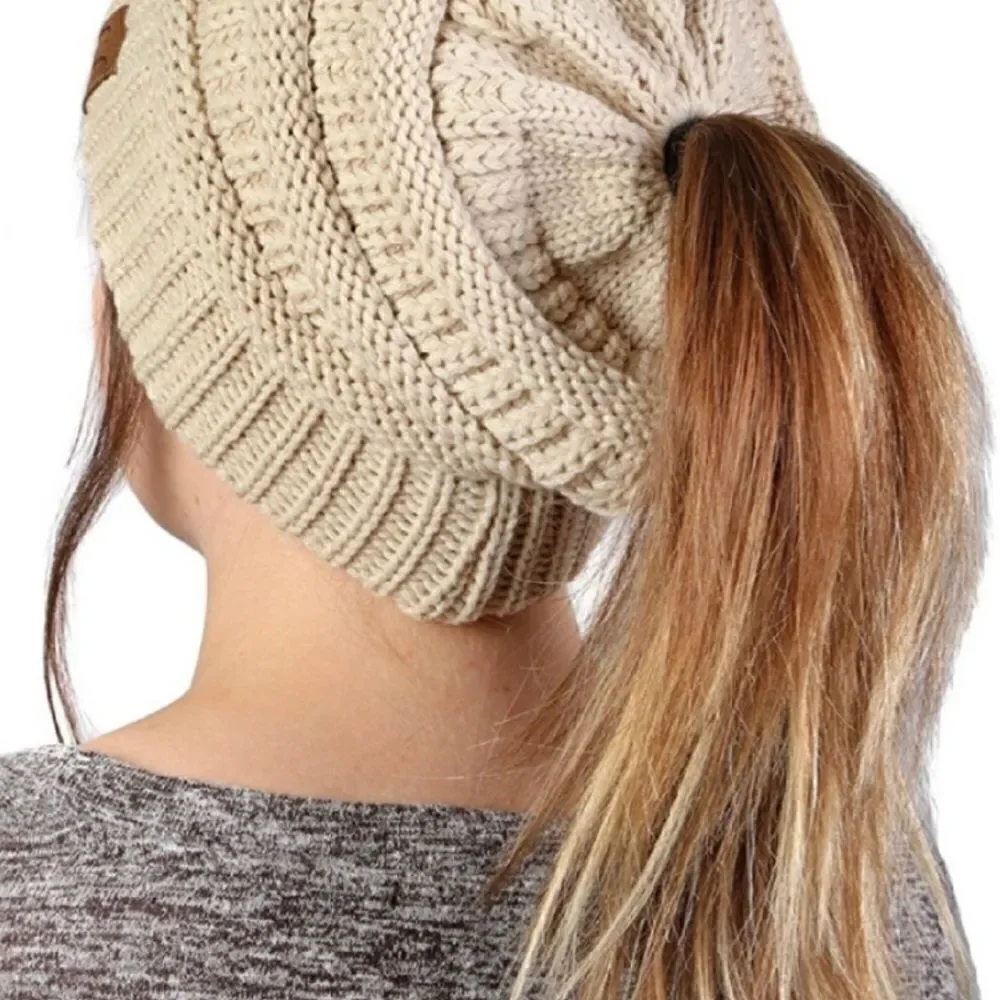 CC Messy bun ! Ponytail Beanie Hat Cutest